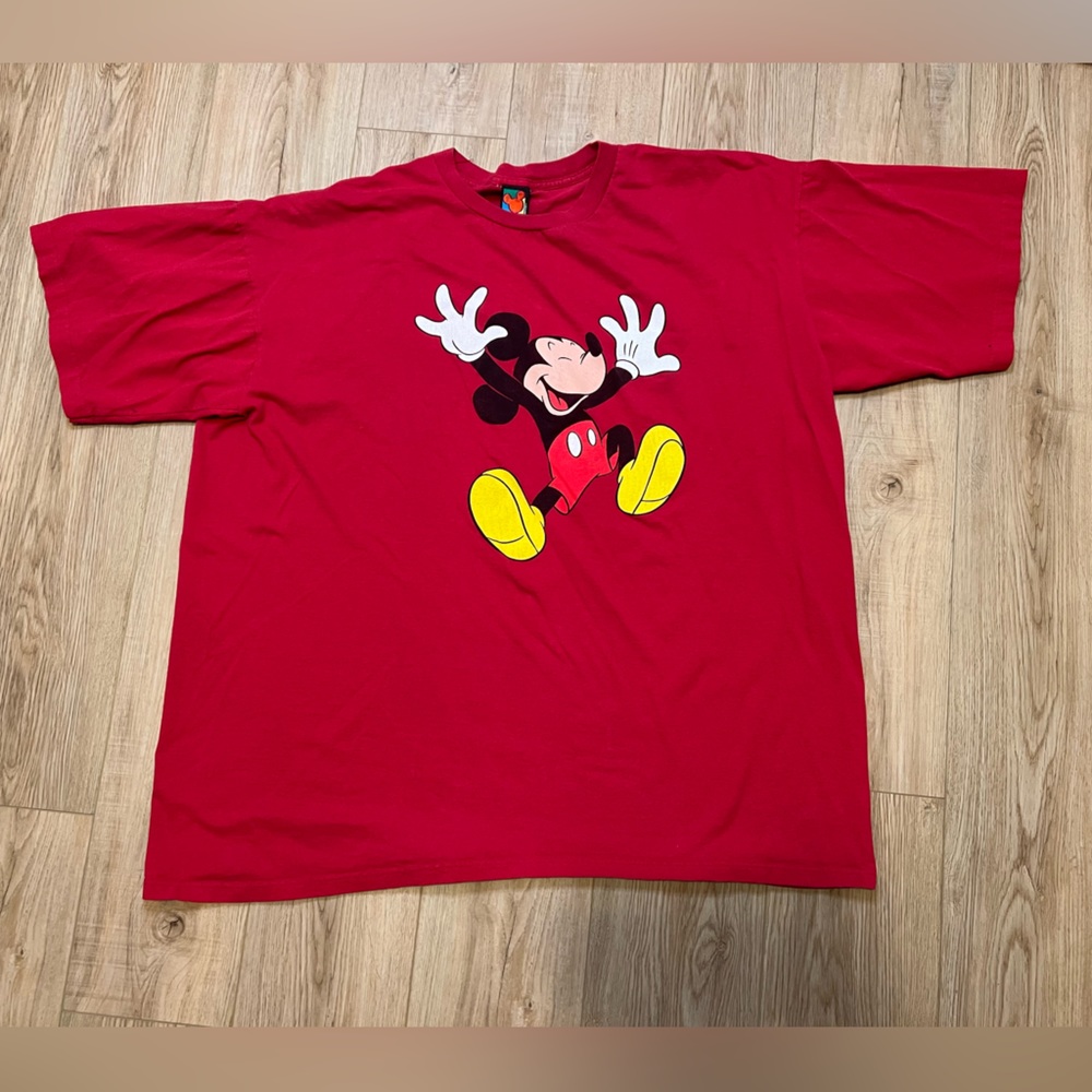 Vintage Unlimited Disney Mickey Mouse  T Shirt Mens 3XL Red Short Sleeve